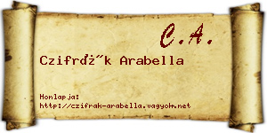 Czifrák Arabella névjegykártya